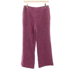 Chanel Vintage Tweed Flare Pants CC Logo Wool Blend 38 Pink Purple — view 2