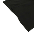 Hermes Rayon Silk 1 Tuck Wide Pants Trousers Easy Blend 34 Black DF YT — view 6