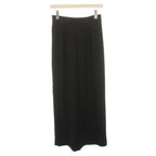 Hermes Rayon Silk 1 Tuck Wide Pants Trousers Easy Blend 34 Black DF YT