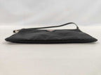 Prada Clutch Triangle Logo Black Nylon White Tag Silver — view 3
