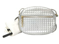 Celine Shoulder Bag C Charm Silver Leather Gold