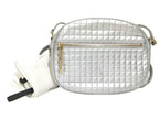 Celine Shoulder Bag C Charm Silver Leather Gold
