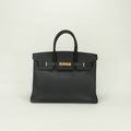 Hermes Birkin 35 Tote Noir Black Gold