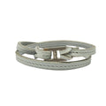 Hermes Bracelet Tillet Leather Light Gray