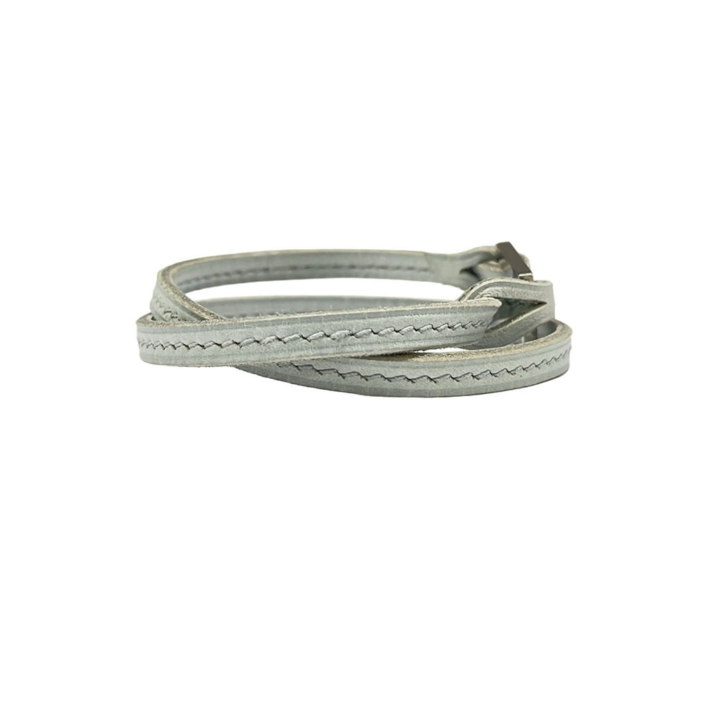 Hermes Bracelet Tillet Leather Light Gray — view 2