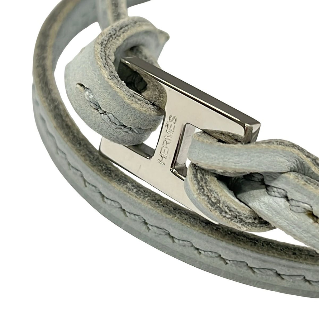 Hermes Bracelet Tillet Leather Light Gray — view 4