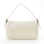 Fendi Beads Mamma Baguette FF Shoulder Bag White — view 4