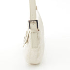Fendi Beads Mamma Baguette FF Shoulder Bag White — view 3