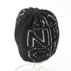 Chanel Logo Knit Cap Beanie Hat Black White — view 3