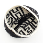 Chanel Logo Knit Cap Beanie Hat Black White — view 5