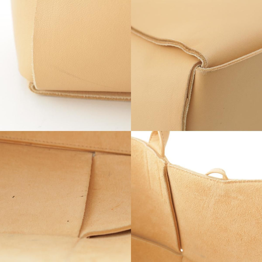 Bottega Veneta Maxi Intrecciato Arco Leather Tote Beige — view 9