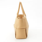 Bottega Veneta Maxi Intrecciato Arco Leather Tote Beige — view 3