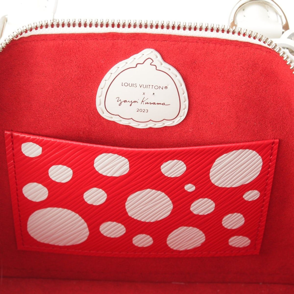 Louis Vuitton Yayoi Kusama Epi Alma BB Handbag Reactive White — view 7