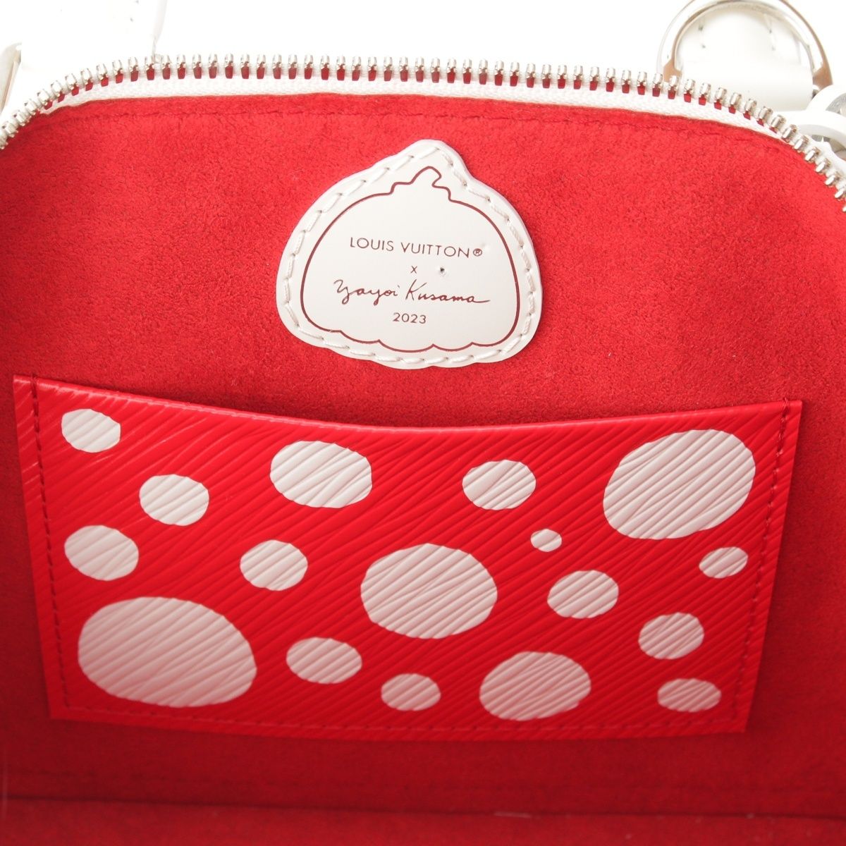 Louis Vuitton Yayoi Kusama Epi Alma BB Handbag Reactive White — view 7