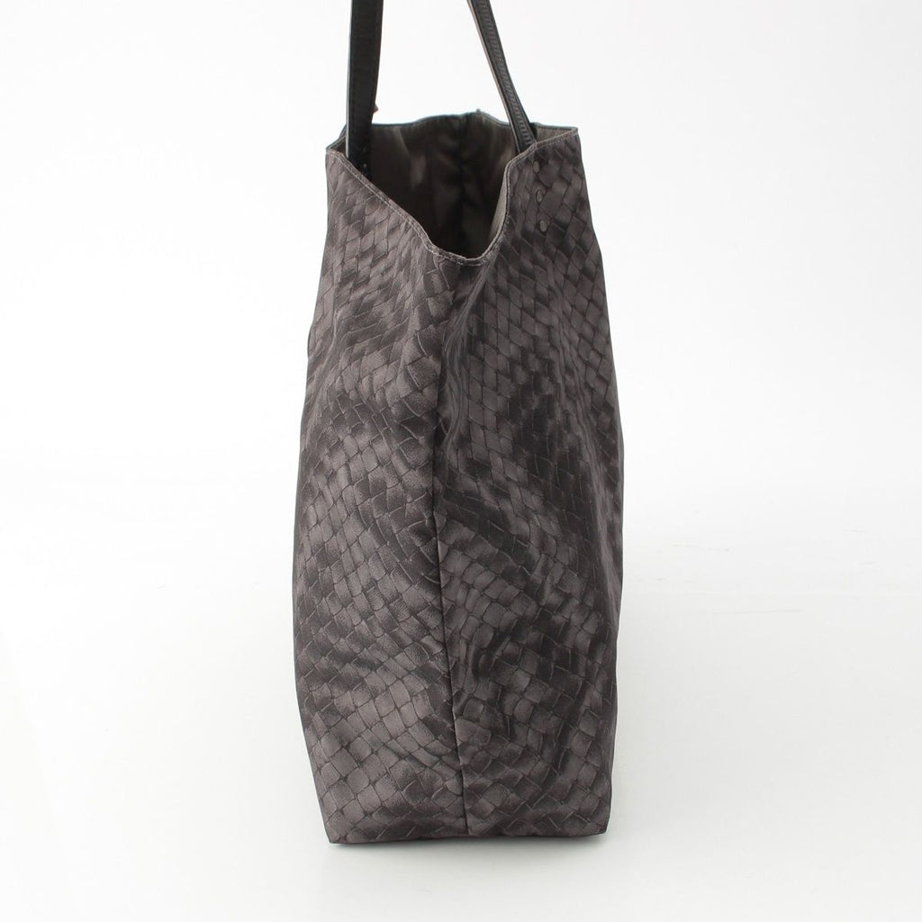 Bottega Veneta Nylon Intreccio Illusion Tote Gray — view 3