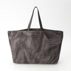 Bottega Veneta Nylon Intreccio Illusion Tote Gray — view 4