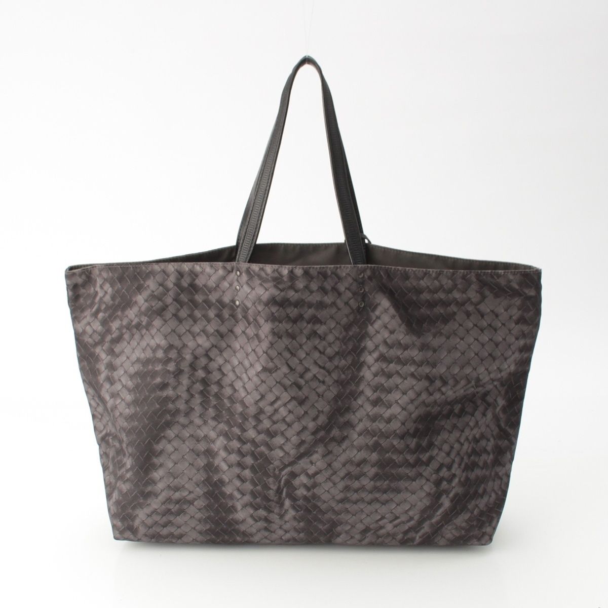 Bottega Veneta Nylon Intreccio Illusion Tote Gray — view 4
