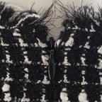 Chanel Wool Nylon Short Sleeve Top Black White 34 — view 7