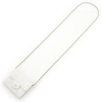 Chanel Caviar Leather Quilted CC Logo Mini Chain Wallet Card Case White — view 4