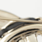 Chanel Pearl Rhinestone Quilted Brooch Gold — view 7