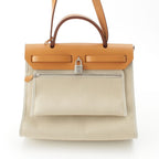 Hermes Time Ale Back Zip PM Toile Officier Leather 2-Way Shoulder Handbag Brown — view 4