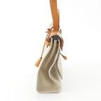 Hermes Time Ale Back Zip PM Toile Officier Leather 2-Way Shoulder Handbag Brown — view 3