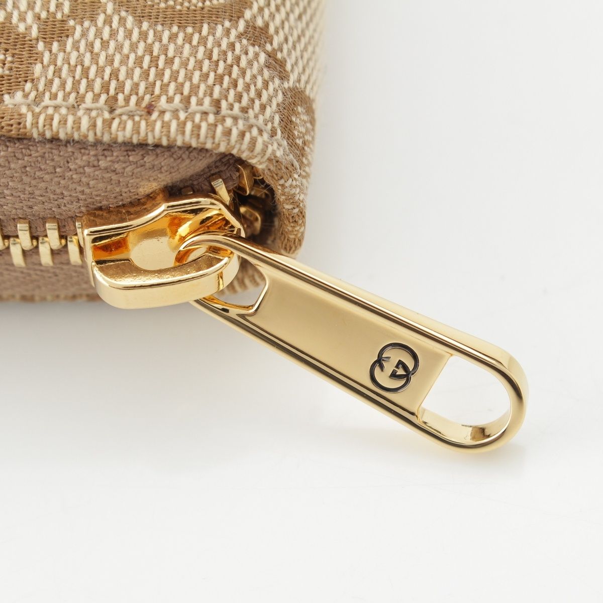 Gucci Horsebit GG Canvas Web Zip Around Wallet Beige — view 8