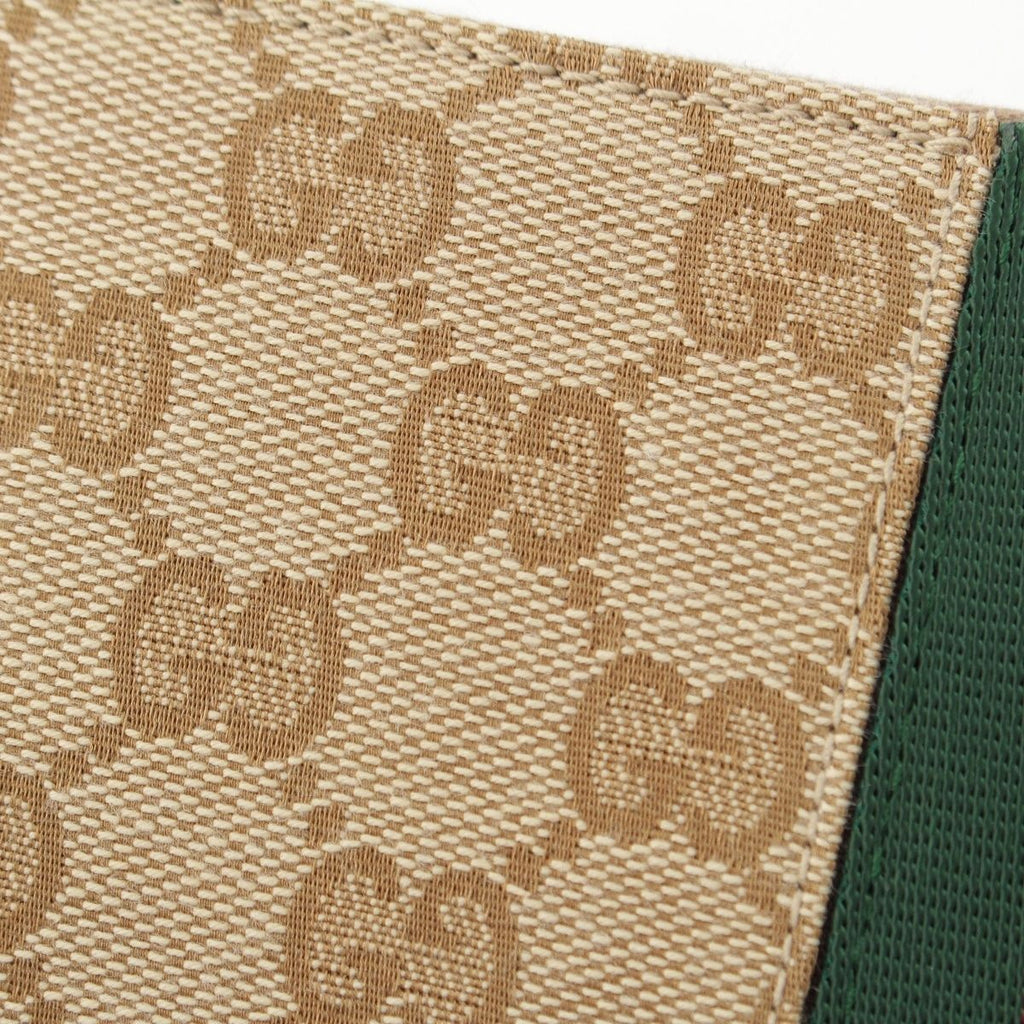 Gucci Horsebit GG Canvas Web Zip Around Wallet Beige — view 6