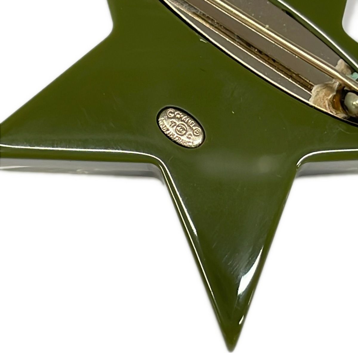 Chanel Brooch CC Logo Khaki Black Multi Star — view 3
