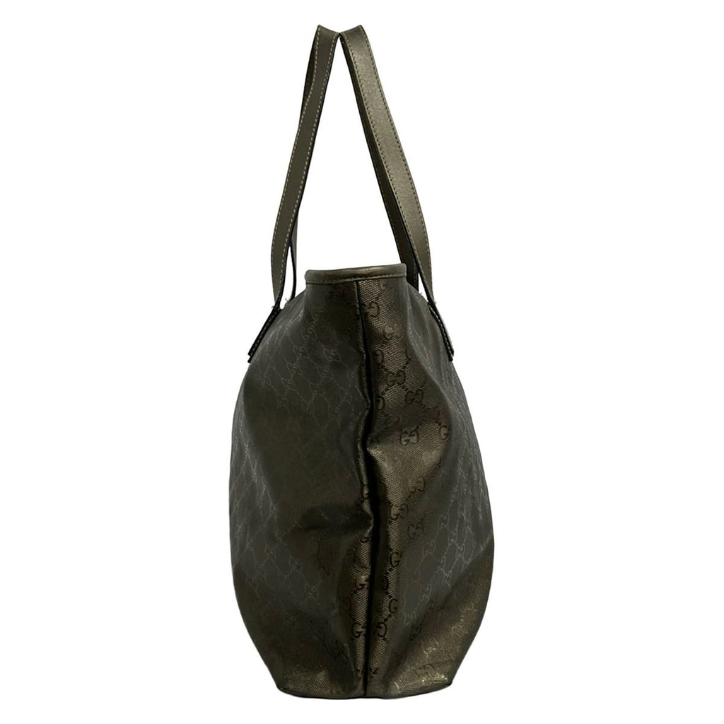 Gucci Shoulder Bag Imprime Gray Beige Leather — view 4