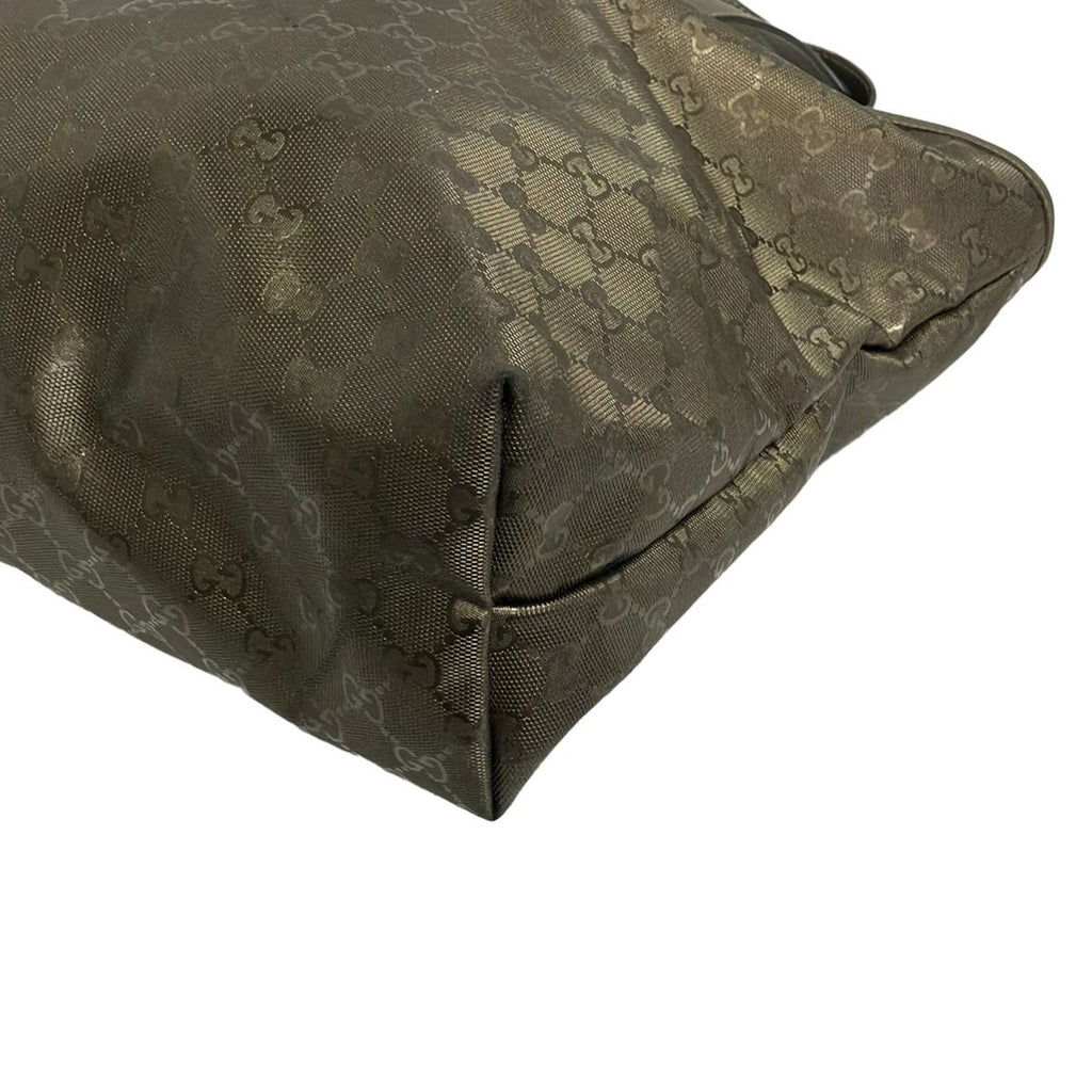 Gucci Shoulder Bag Imprime Gray Beige Leather — view 6