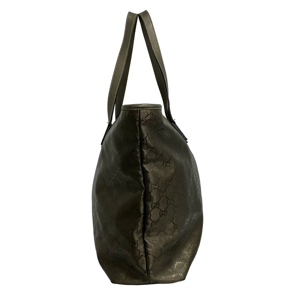 Gucci Shoulder Bag Imprime Gray Beige Leather — view 2