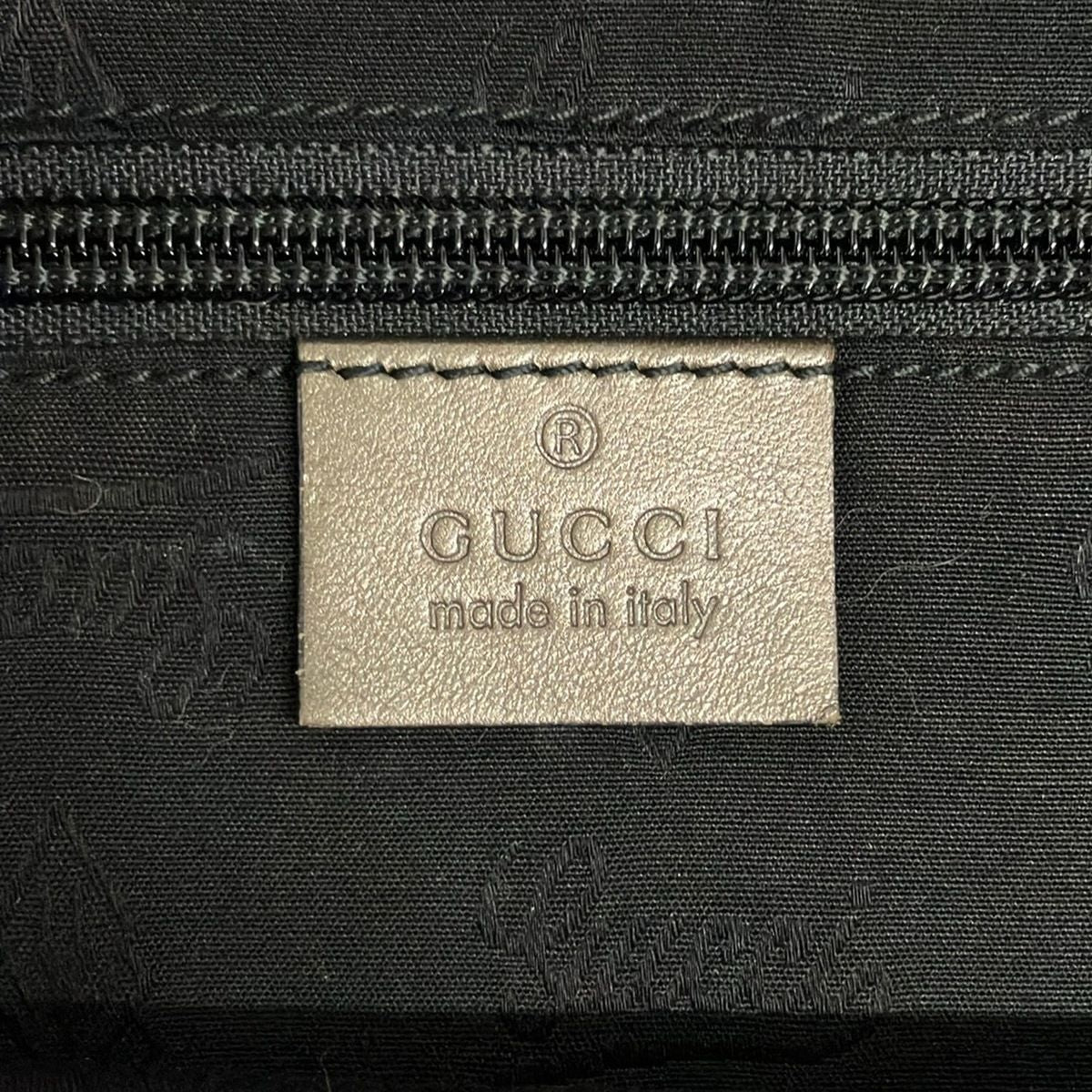 Gucci Shoulder Bag Imprime Gray Beige Leather — view 8