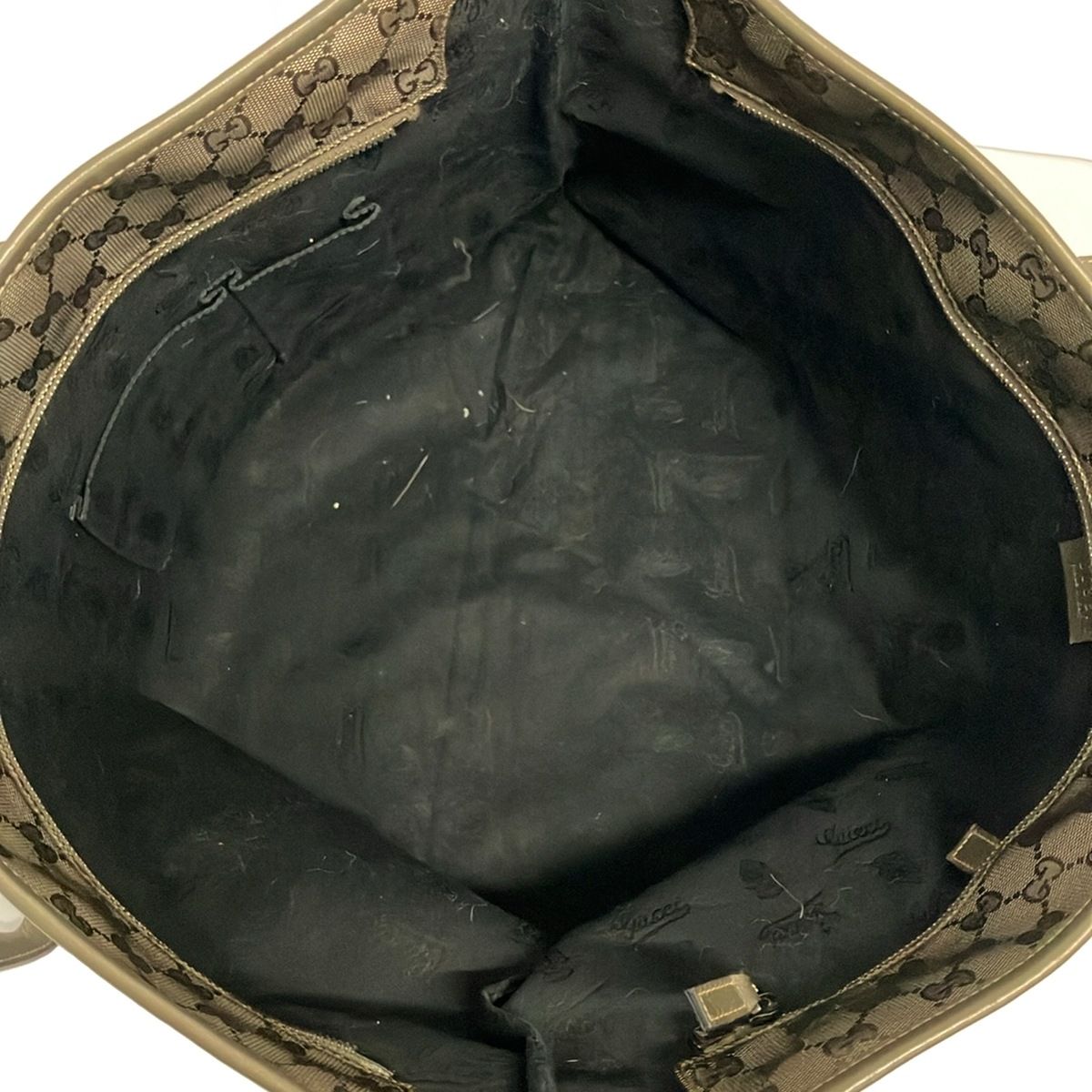Gucci Shoulder Bag Imprime Gray Beige Leather — view 7