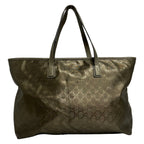 Gucci Shoulder Bag Imprime Gray Beige Leather — view 3