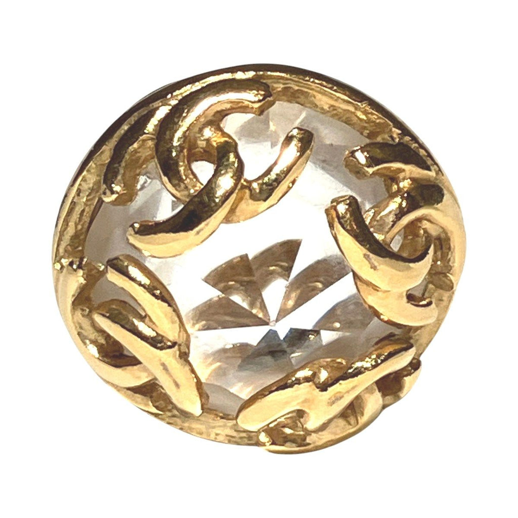Chanel CC Logo Earrings Rhinestone — view 8