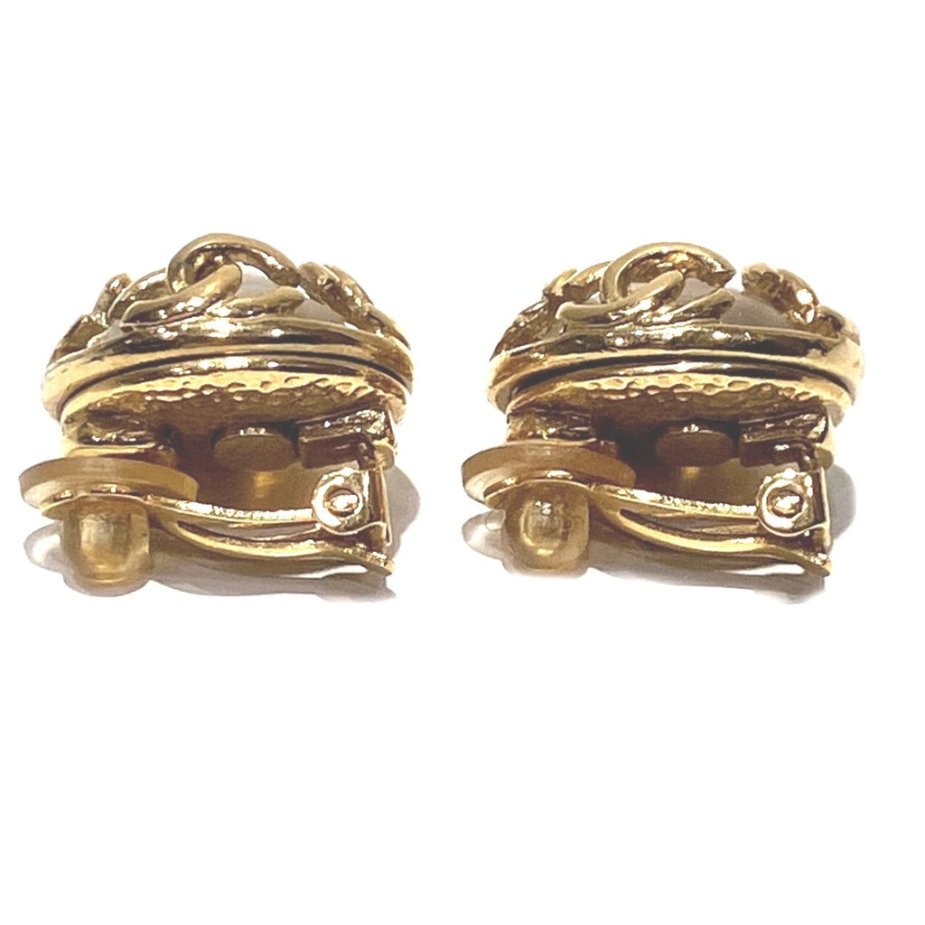 Chanel CC Logo Earrings Rhinestone — view 7