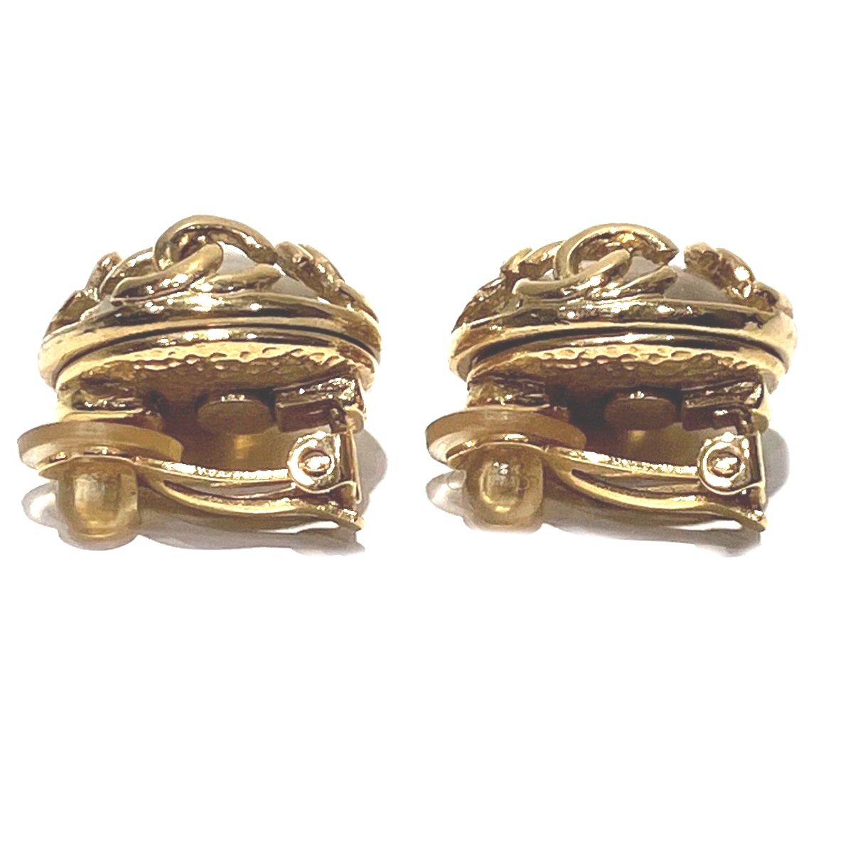 Chanel CC Logo Earrings Rhinestone — view 7