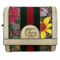 Gucci Ophidia Compact Wallet GG Supreme Bifold Canvas Leather