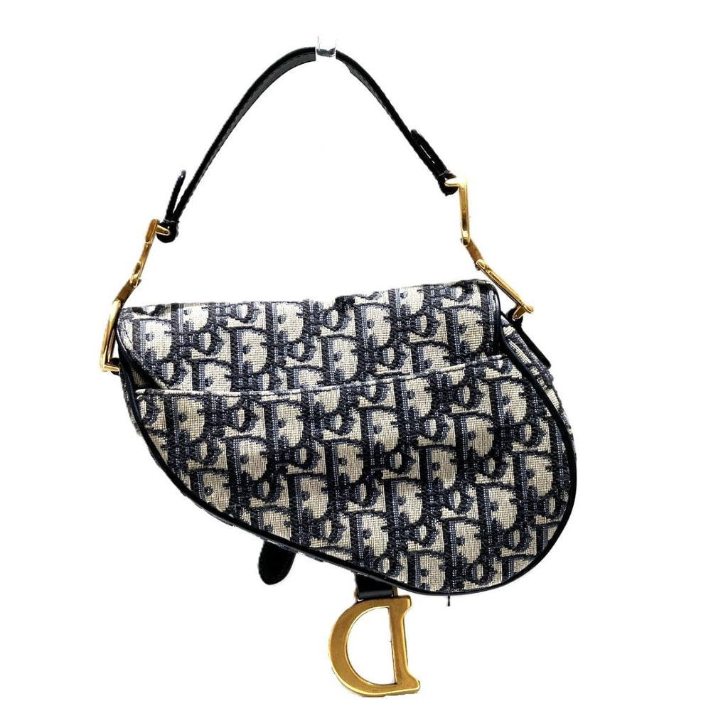 Dior 2-Way Saddle Bag Oblique Cotton Leather — view 2