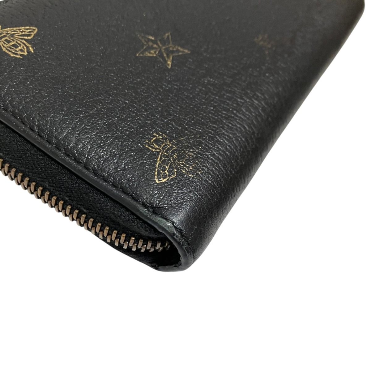 Gucci Bee & Star Round Zip Wallet Leather — view 7