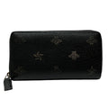 Gucci Bee & Star Round Zip Wallet Leather