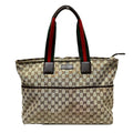 Gucci Mothersbag Sherry Line Tote Canvas Leather