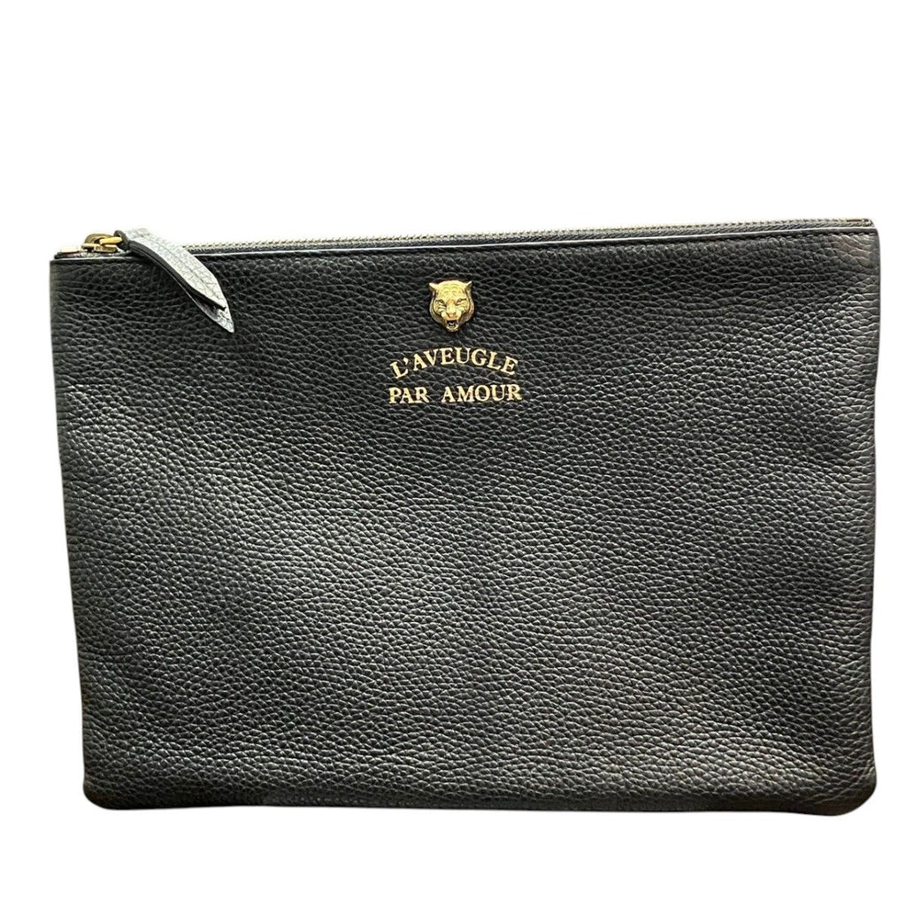 Gucci Animalier Tiger Leather Clutch