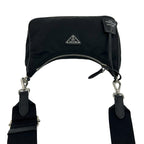 Prada Re Edition Triangle Logo Nylon Saffiano Leather 2-Way Chain Shoulder — view 4