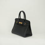 Hermes Birkin 30 Tote Epsom Noir Black Gold Handbag Veau — view 2