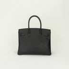 Hermes Birkin 30 Tote Epsom Noir Black Gold Handbag Veau — view 3