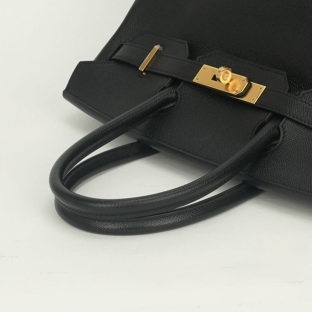 Hermes Birkin 30 Tote Epsom Noir Black Gold Handbag Veau — view 4