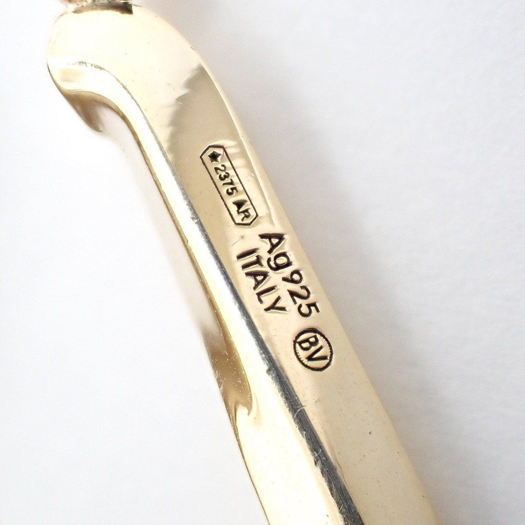 Bottega Veneta Twisted Hoop Triangle Earrings 925 Sterling Silver Gold — view 4