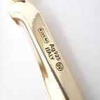 Bottega Veneta Twisted Hoop Triangle Earrings 925 Sterling Silver Gold — view 4